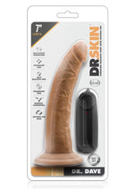 Load image into Gallery viewer, Dr. Skin Dr. Dave Vibrating Dildo with Suction Cup - Caramel - 7in
