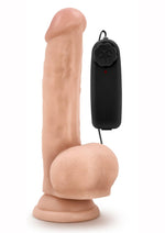 Load image into Gallery viewer, Dr. Skin Dr. Jay Vibrating Dildo with Balls and Remote Control - Vanilla - 8.75in
