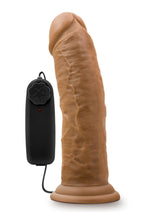 Load image into Gallery viewer, Dr. Skin Dr. Joe Vibrating Dildo with Remote Control - Caramel/Mocha - 8in
