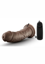 Load image into Gallery viewer, Dr. Skin Dr. Joe Vibrating Dildo with Remote Control - Chocolate - 8in
