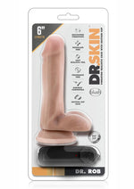 Load image into Gallery viewer, Dr. Skin Dr. Rob Vibrating Dildo with Remote Control - Vanilla - 6in
