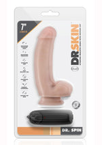 Load image into Gallery viewer, Dr. Skin Dr. Spin Gyrating Dildo with Suction Cup - Flesh/Vanilla - 7in
