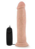 Load image into Gallery viewer, Dr. Skin Dr. Throb Vibrating Dildo with Remote Control - Flesh/Vanilla - 9.5in

