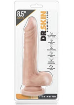 Load image into Gallery viewer, Dr. Skin Stud Muffin Dildo - Flesh/Vanilla - 8.5in
