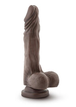 Load image into Gallery viewer, Dr. Skin Stud Muffin Dildo with Balls - Chocolate - 8.5in
