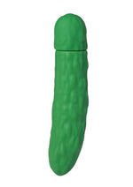 Load image into Gallery viewer, Edgy Veggies Pesky Pickle Rechargeable Silicone Vibrator - Green
