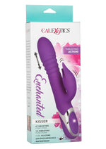 Load image into Gallery viewer, Enchanted Kisser Rechargeable Silicone Thrusting Rabbit Vibrator - Purple
