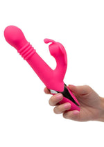 Load image into Gallery viewer, Enchanted Kissing Butterfly Rechargeable Silicone Thrusting and Rotating Vibrator with Clitoral Stimulator
