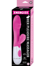 Load image into Gallery viewer, Energize Her Pleasure Rabbit Massager Dual Motors Silicone Vibrator - Pink