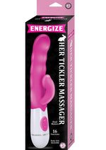 Load image into Gallery viewer, Energize Her Tickler Rabbit Massager Dual Motors Silicone Vibrator - Pink
