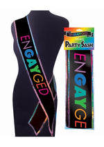 Load image into Gallery viewer, Engayged Pride Party Sash - Black/Rainbow