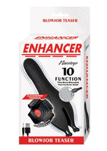 Load image into Gallery viewer, Enhancer Blow Job Teaser Rechargeable Silicone Masturbator - Black
