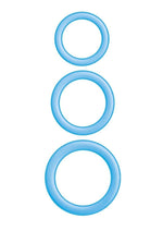 Load image into Gallery viewer, Enhancer Glow Rings Silicone Cockring - Blue/Glow In The Dark
