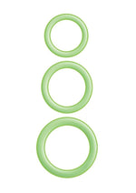 Load image into Gallery viewer, Enhancer Glow Rings Silicone Cockring - Glow In The Dark/Green
