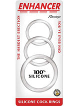 Load image into Gallery viewer, Enhancer Silicone Cock Rings - Clear
