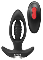 Load image into Gallery viewer, Envy Toys Enticer Remote Controlled Rechargeable Silicone Expander Butt Plug - Black
