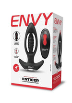 Load image into Gallery viewer, Envy Toys Enticer Remote Controlled Rechargeable Silicone Expander Butt Plug - Black
