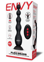Load image into Gallery viewer, Envy Toys Remote Controlled Flexi Beads Rechargeable Silicone Vibrating Anal Beads with Suction Base - Black
