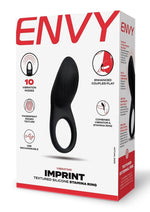 Load image into Gallery viewer, Envy Toys Imprint Textured Rechargeable Silicone Stamina Ring - Black
