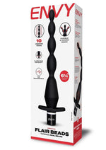 Load image into Gallery viewer, Envy Toys Vibrating Flair Beads Rechargeable Silicone Tapered Anal Beads - Black
