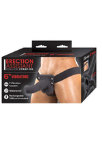 Load image into Gallery viewer, Erection Assistant Hollow Vibrating Strap-On - Black - 6in
