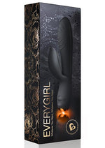 Load image into Gallery viewer, Every Girl Rechargeable Silicone Rabbit Vibrator - Black
