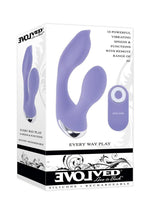 Load image into Gallery viewer, Every Way Play Rechargeable Silicone Wearable Vibrator with Remote Control - Purple
