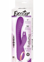 Load image into Gallery viewer, Exciter Thumping G-Spot Vibe Rechargeable Silicone Rabbit - Purple