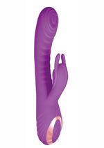 Load image into Gallery viewer, Exciter Thumping G-Spot Vibe Rechargeable Silicone Rabbit - Purple