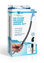 Load image into Gallery viewer, EZ-Flow Silicone Shower Enema - Black/Silver - Set
