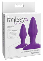 Load image into Gallery viewer, Fantasy For Her Designer Love Plug Set Anal Play Kit Silicone - Purple