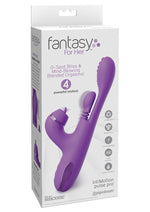 Load image into Gallery viewer, Fantasy For Her Intimotion Pulse Pro Rechargeable Silicone Vibrator with A Clitoral Stimulator - Purple