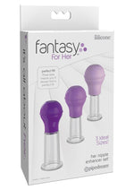 Load image into Gallery viewer, Fantasy For Her Nipple Enhancer Set 3 Size Kit Silicone - Purple
