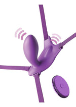 Load image into Gallery viewer, Fantasy For Her Ultimate G-Spot Butterfly Strap-On Rechargeable Silicone with Remote Control - Purple