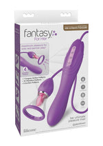 Load image into Gallery viewer, Fantasy For Her Ultimate Pleasure Max Rechargeable Silicone Vibrator with Clitoral Stimulator - Purple