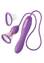 Load image into Gallery viewer, Fantasy For Her Ultimate Pleasure Max Rechargeable Silicone Vibrator with Clitoral Stimulator - Purple