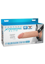 Load image into Gallery viewer, Fantasy X-Tensions Elite Silicone Dual Density Hollow Strap-On - Vanilla - 6in
