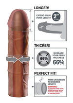 Load image into Gallery viewer, Fantasy X-Tensions Mega 2in Extension Sleeve - Brown - 8in
