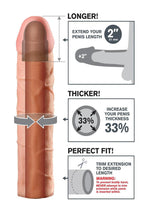 Load image into Gallery viewer, Fantasy X-Tensions Perfect 2in Extension Sleeve - Vanilla - 8in
