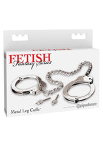 Load image into Gallery viewer, Fetish Fantasy Metal Leg Cuffs - Silver
