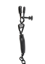 Load image into Gallery viewer, Fetish Fantasy Series Adjustable Nipple Chain Clamps - Black
