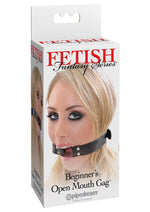 Load image into Gallery viewer, Fetish Fantasy Series Beginner&#39;s Open Mouth Gag - Black
