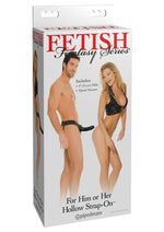 Load image into Gallery viewer, Fetish Fantasy Series For Him Or Her Hollow Strap-On Dildo and Adjustable Harness - Black - 6in
