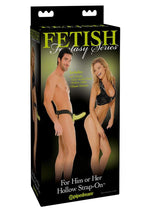 Load image into Gallery viewer, Fetish Fantasy Series For Him Or Her Hollow Strap-On Dildo and Adjustable Harness - Glow In The Dark - 6in

