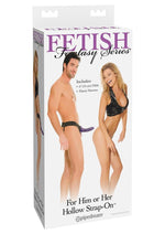 Load image into Gallery viewer, Fetish Fantasy Series For Him Or Her Hollow Strap-On Dildo and Adjustable Harness - Purple - 6in
