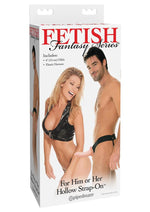 Load image into Gallery viewer, Fetish Fantasy Series For Him Or Her Hollow Strap-On Dildo and Adjustable Harness - Flesh/Vanilla - 6in
