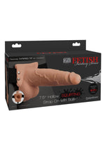 Load image into Gallery viewer, Fetish Fantasy Series Hollow Squirting Strap-On Dildo with Balls and Harness - Vanilla - 7.5in
