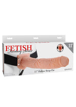 Load image into Gallery viewer, Fetish Fantasy Series Hollow Strap-On Dildo and Stretchy Harness - Vanilla - 11in
