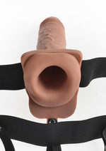 Load image into Gallery viewer, Fetish Fantasy Series Hollow Rechargeable Strap-On Dildo with Balls and Harness with Wireless Remote Control
