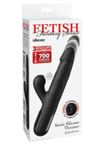 Load image into Gallery viewer, Fetish Fantasy Series Sonix Rechargeable Silicone Thruster Rabbit Vibrator - Black